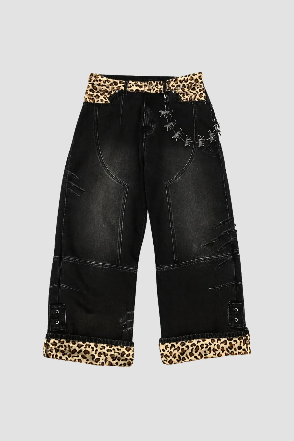 Cheetah Denim Jeans - Image 4