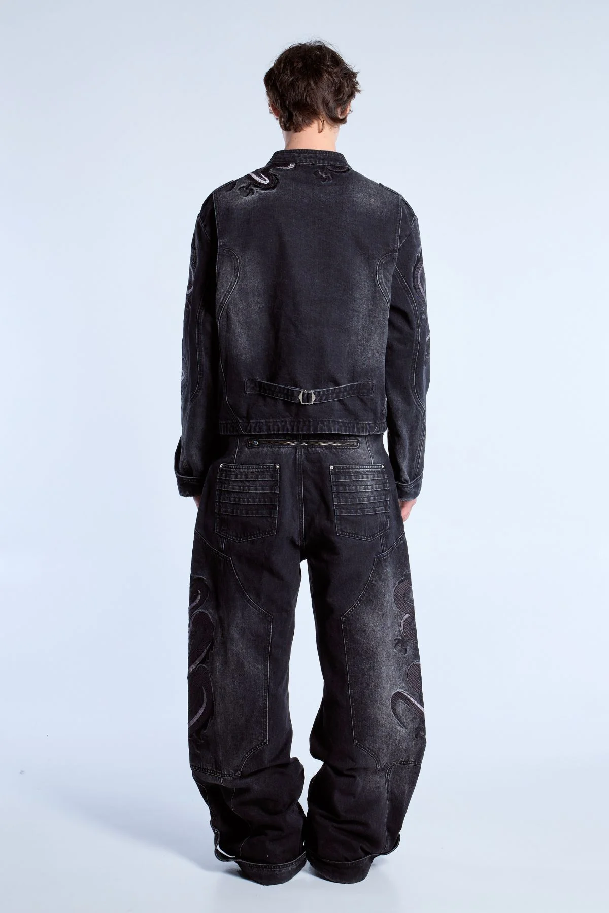 Dragon Denim Jacket Black - Image 7