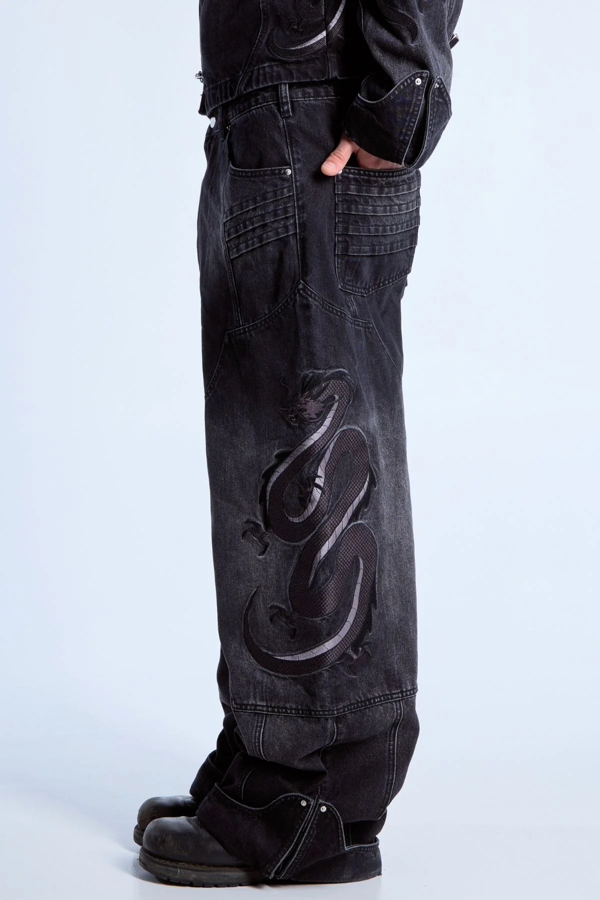 Dragon Denim Jeans Black - Image 3