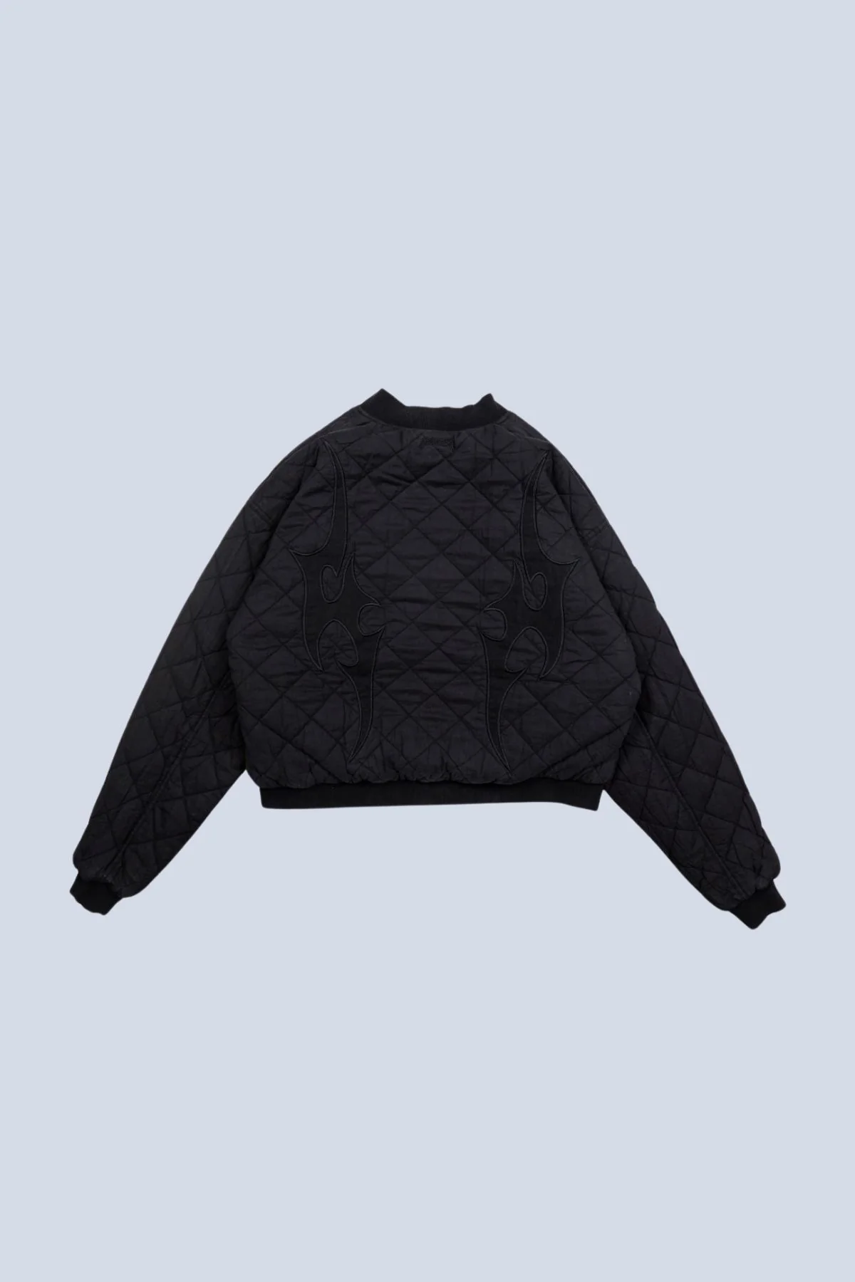 Flamed Black Bomber Jacket - Image 6