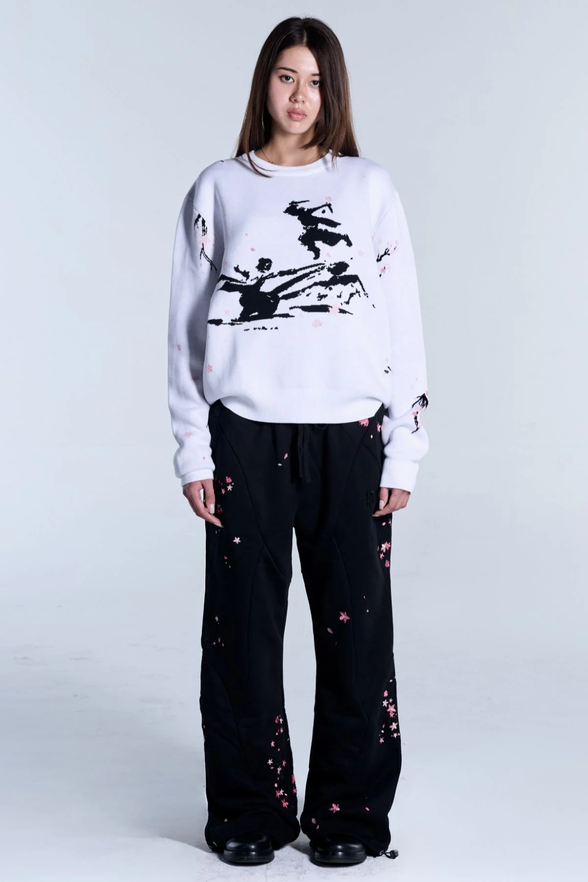 Sakura Black Sweatpants - Image 5