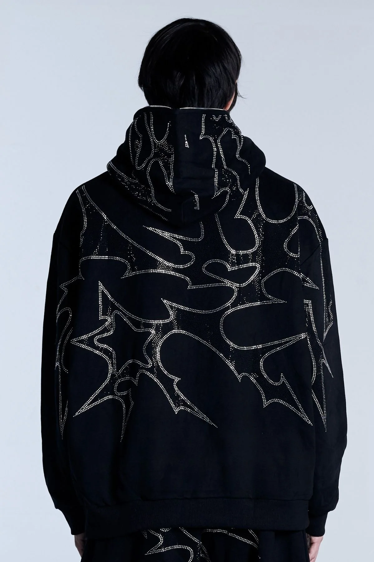 THORNS ZIP HOODIE BLACK - Image 3